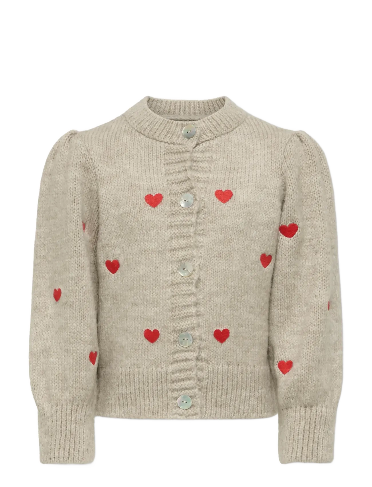 Kids Only Kmgsilla Ls O-Neck Cardigan Knt, 128, Knitwear, Grau - Cardigans, Kinder