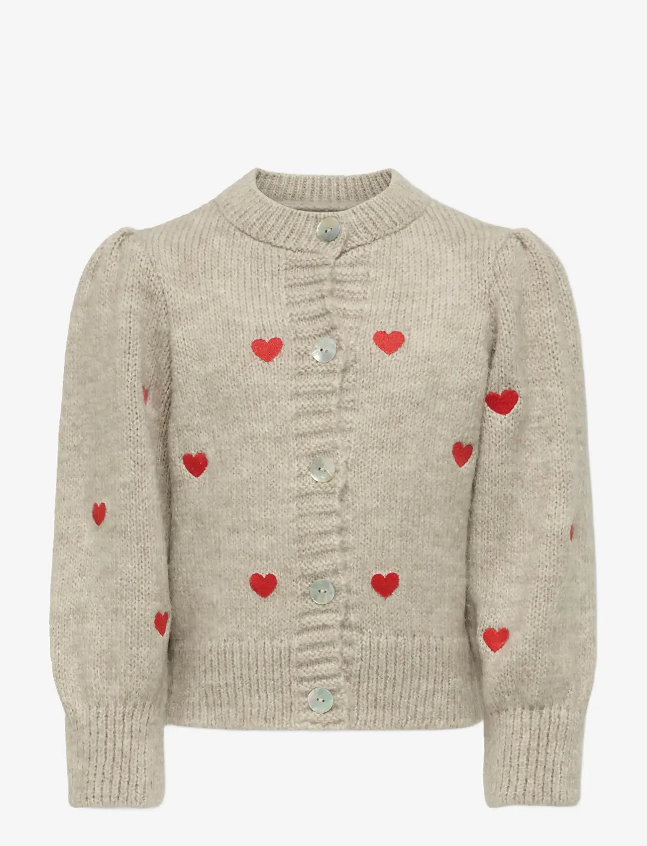 Kids Only - KMGSILLA LS O-NECK CARDIGAN KNT - cardigans - pumice stone - 0