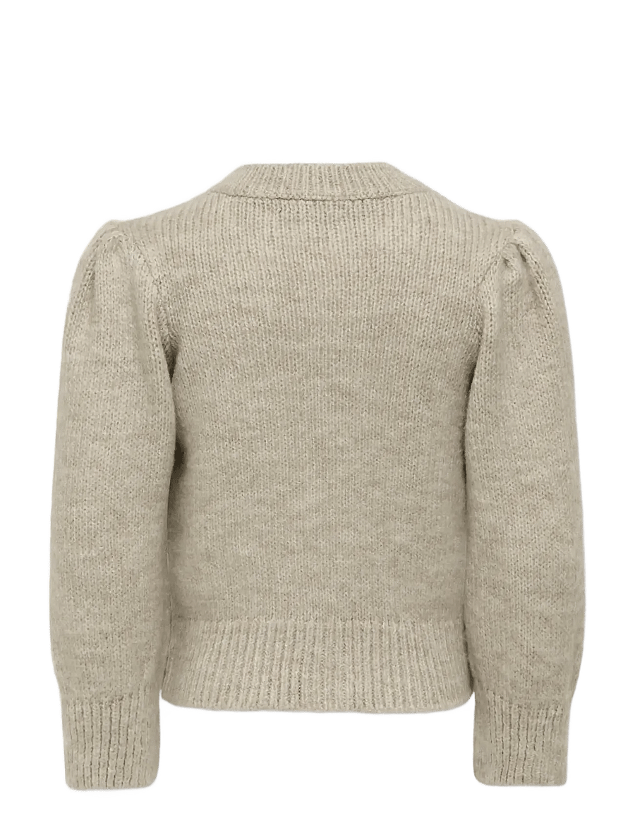 Kids Only - KMGSILLA LS O-NECK CARDIGAN KNT - neuletakit - pumice stone - 1