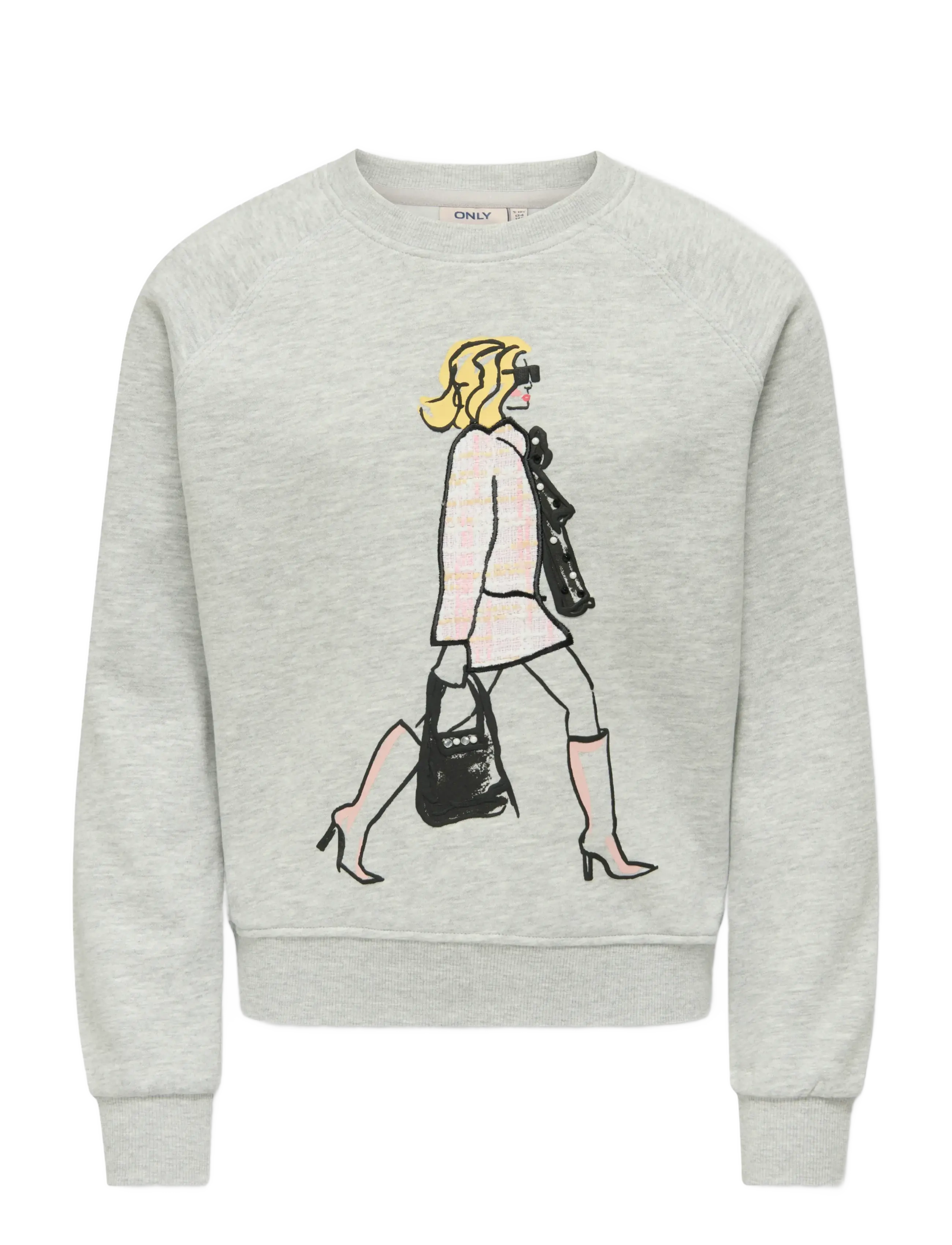Kids Only KOGLABINET L/S O-NECK SWT - Sweatshirts & Kapuzenpullover - LIGHT GREY MELANGE / grey