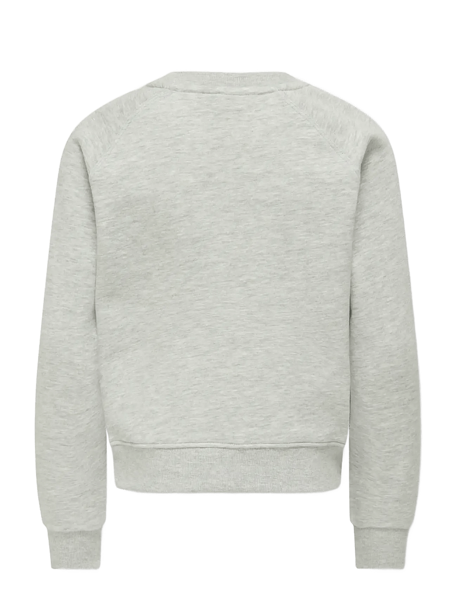 Kids Only - KOGLABINET L/S O-NECK SWT - sweatshirts - light grey melange - 1