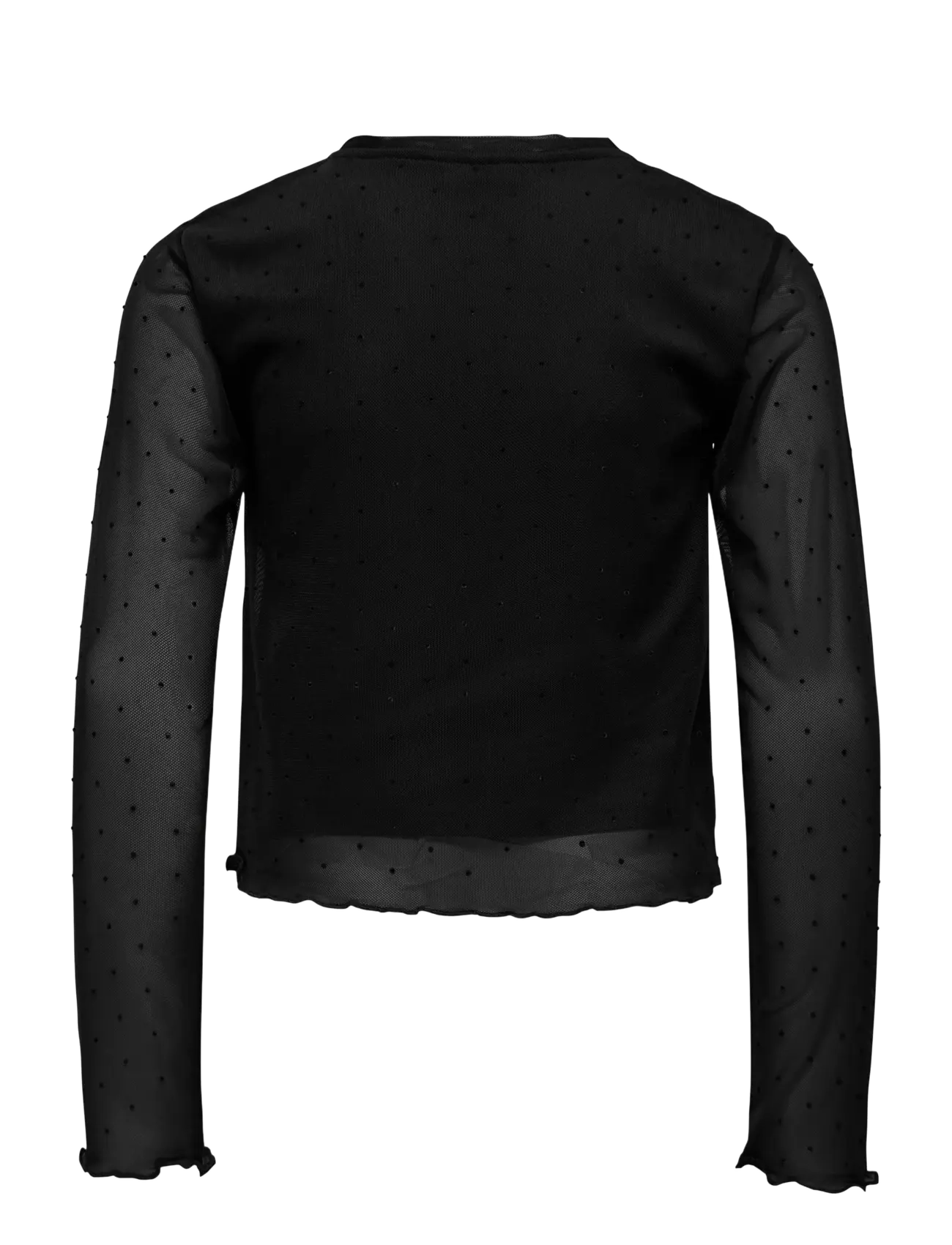 Kids Only - KOGJADA LIFE L/S RHINESTONE MESH TOP JRS - langærmede t-shirts - black - 2