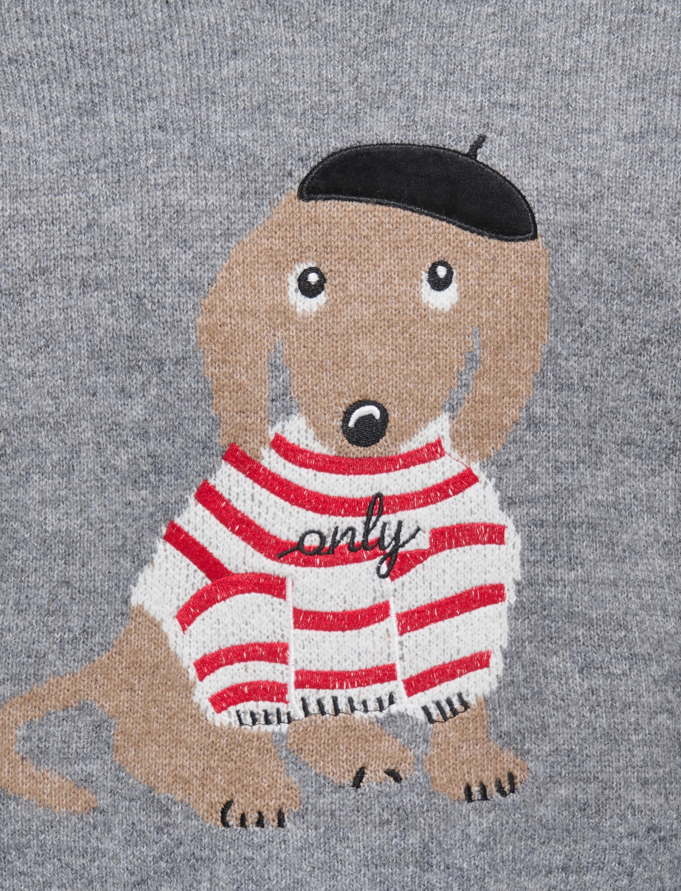 Kids Only - KOGTEDDY L/S PULLOVER KNT NOOS - stickade tröjor - medium grey melange - 2