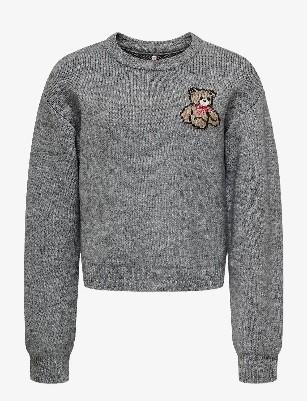 Kids Only - KOGTEDDY L/S PULLOVER KNT NOOS - pullover - medium grey melange - 0