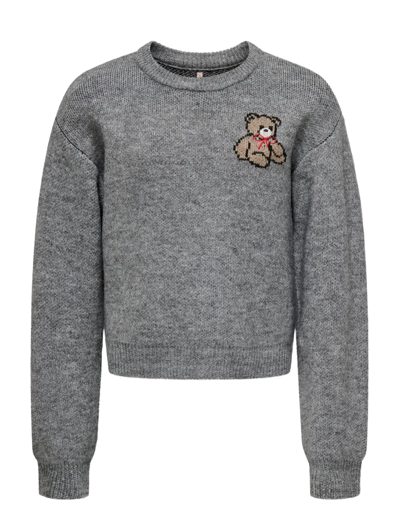 Kids Only KOGTEDDY L/S PULLOVER KNT NOOS - Trøjer - MEDIUM GREY MELANGE / grey