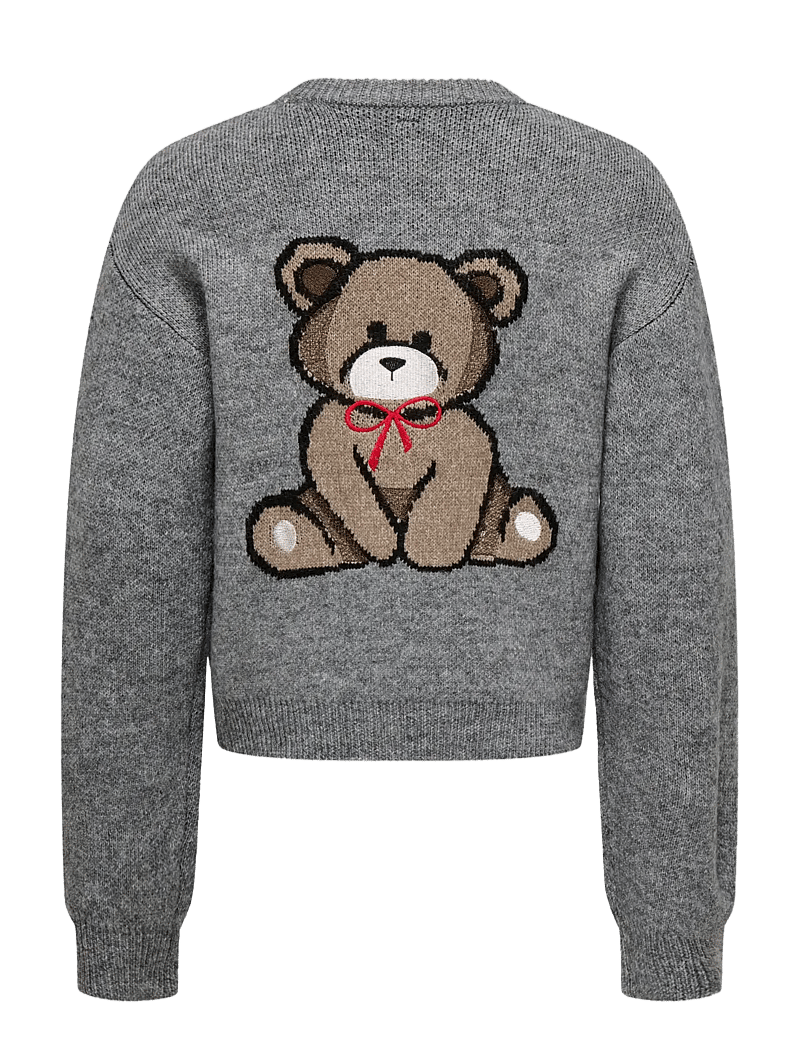 Kids Only - KOGTEDDY L/S PULLOVER KNT NOOS - pullover - medium grey melange - 1