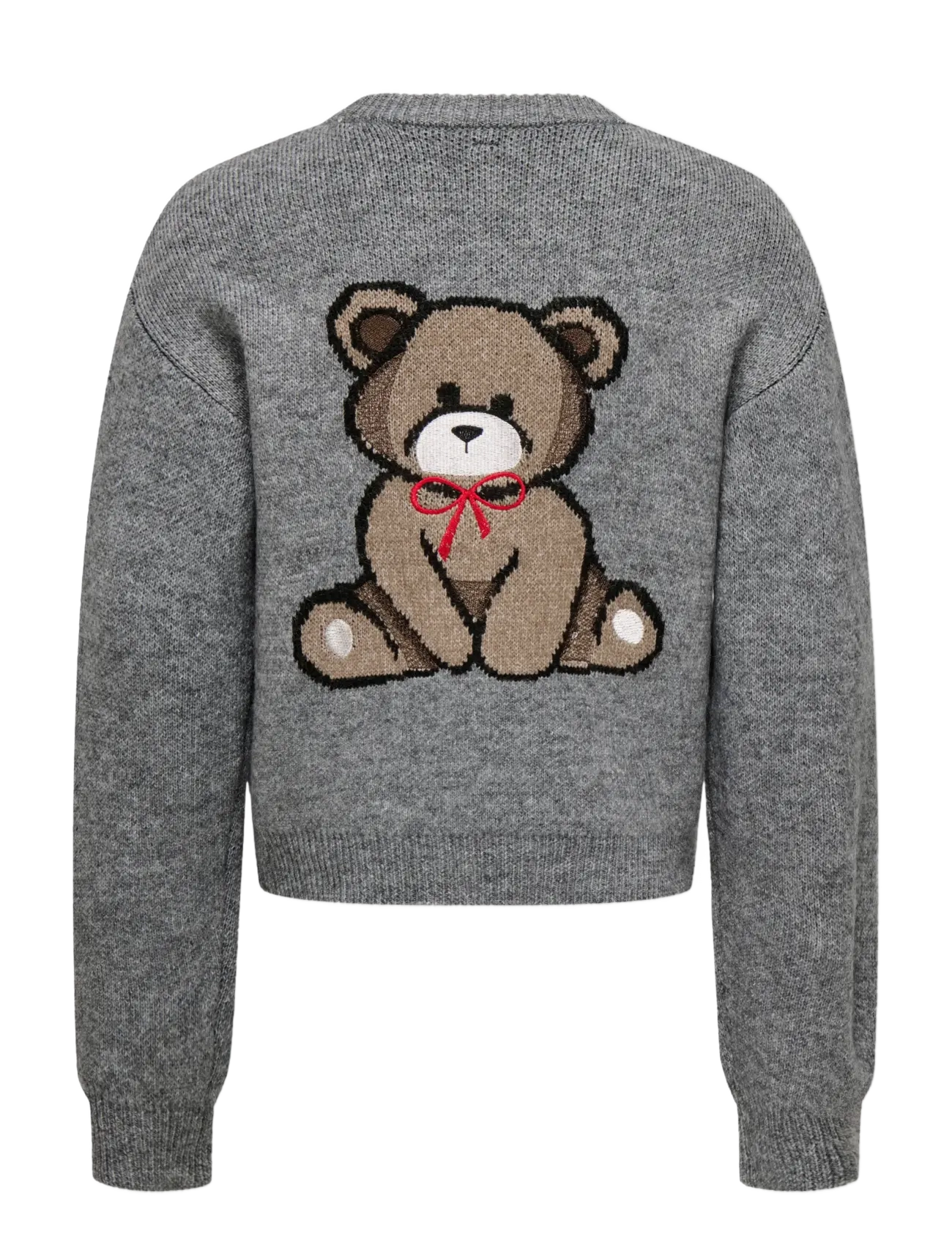 Kids Only - KOGTEDDY L/S PULLOVER KNT NOOS - gensere - medium grey melange - 2