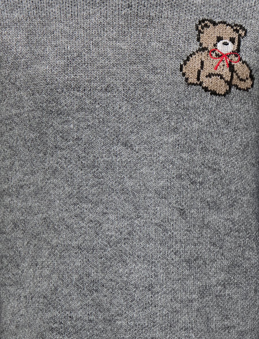 Kids Only - KOGTEDDY L/S PULLOVER KNT NOOS - pullover - medium grey melange - 4