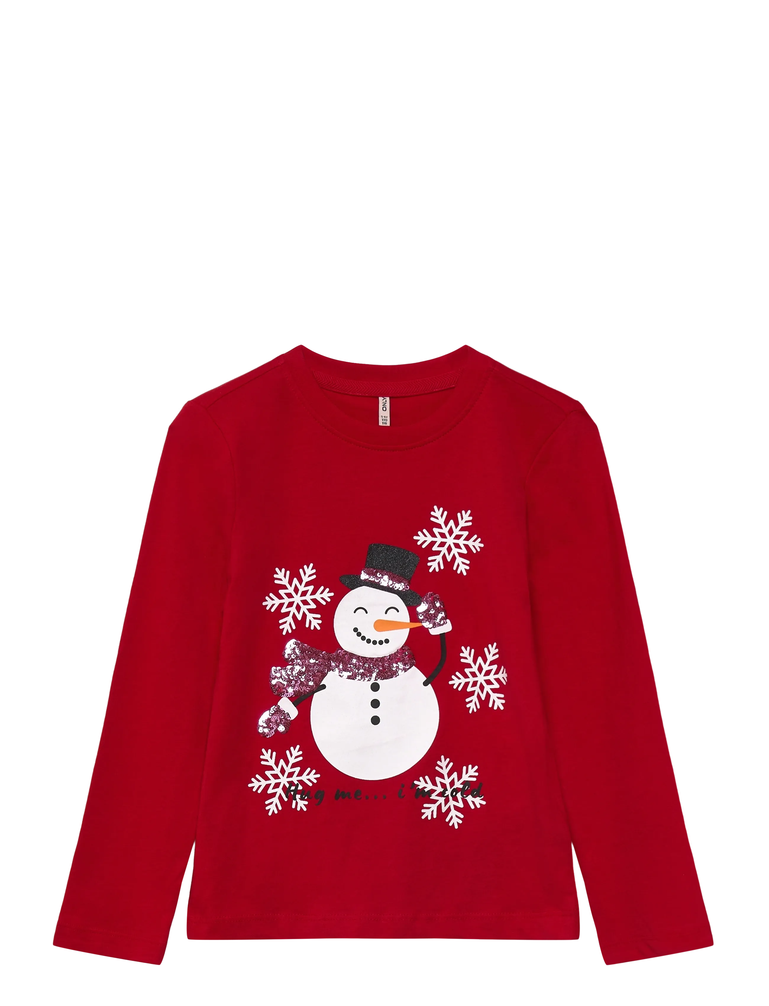 Kids Only KOGXMAS LIFEYRSA CHRISTMAS L/S TOP JRS - Oberteile - SALSA / red