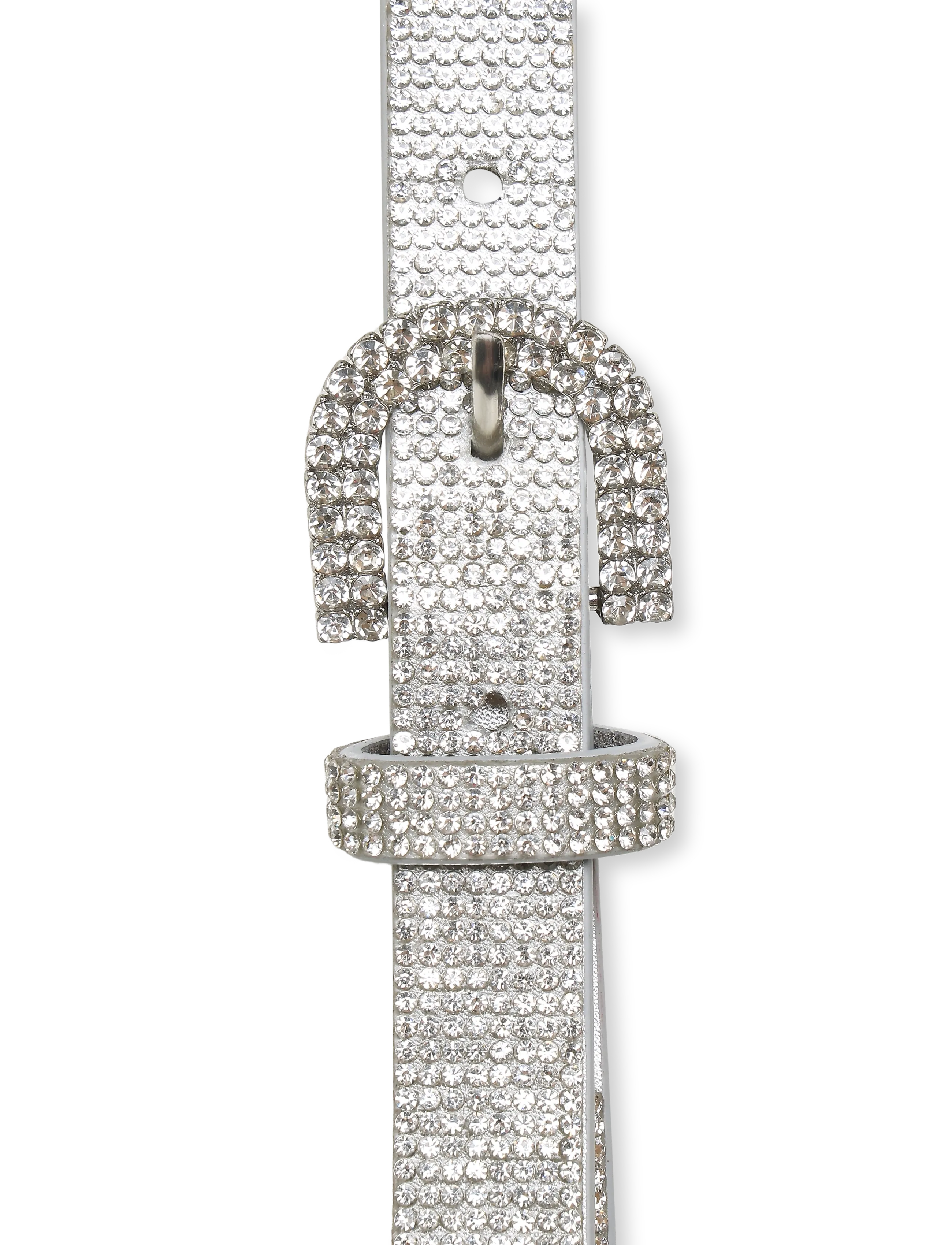Kids Only - KOGMILA GLITTER PU JEANS BELT ACC - bælter - silver - 2