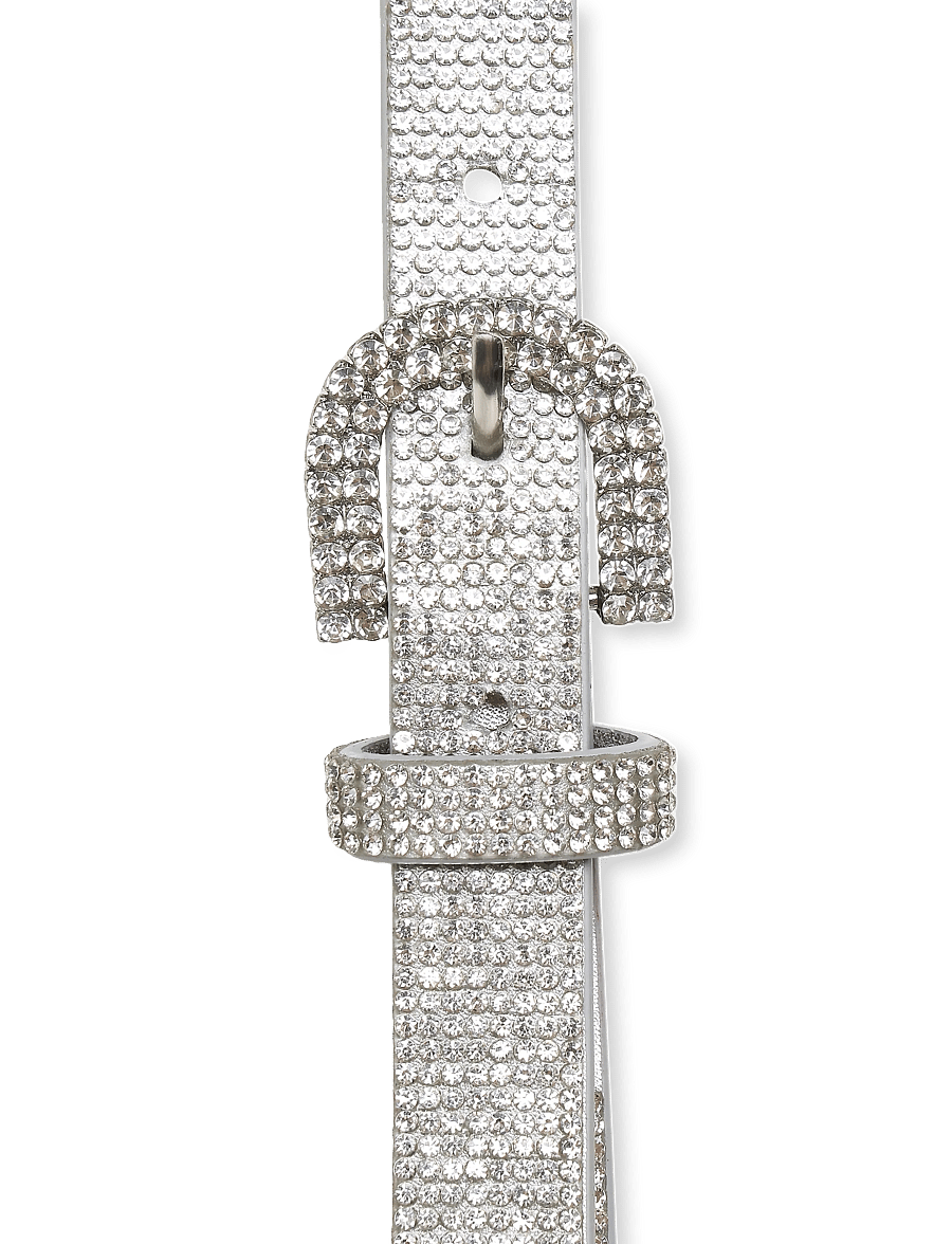 Kids Only - KOGMILA GLITTER PU JEANS BELT ACC - bælter - silver - 2