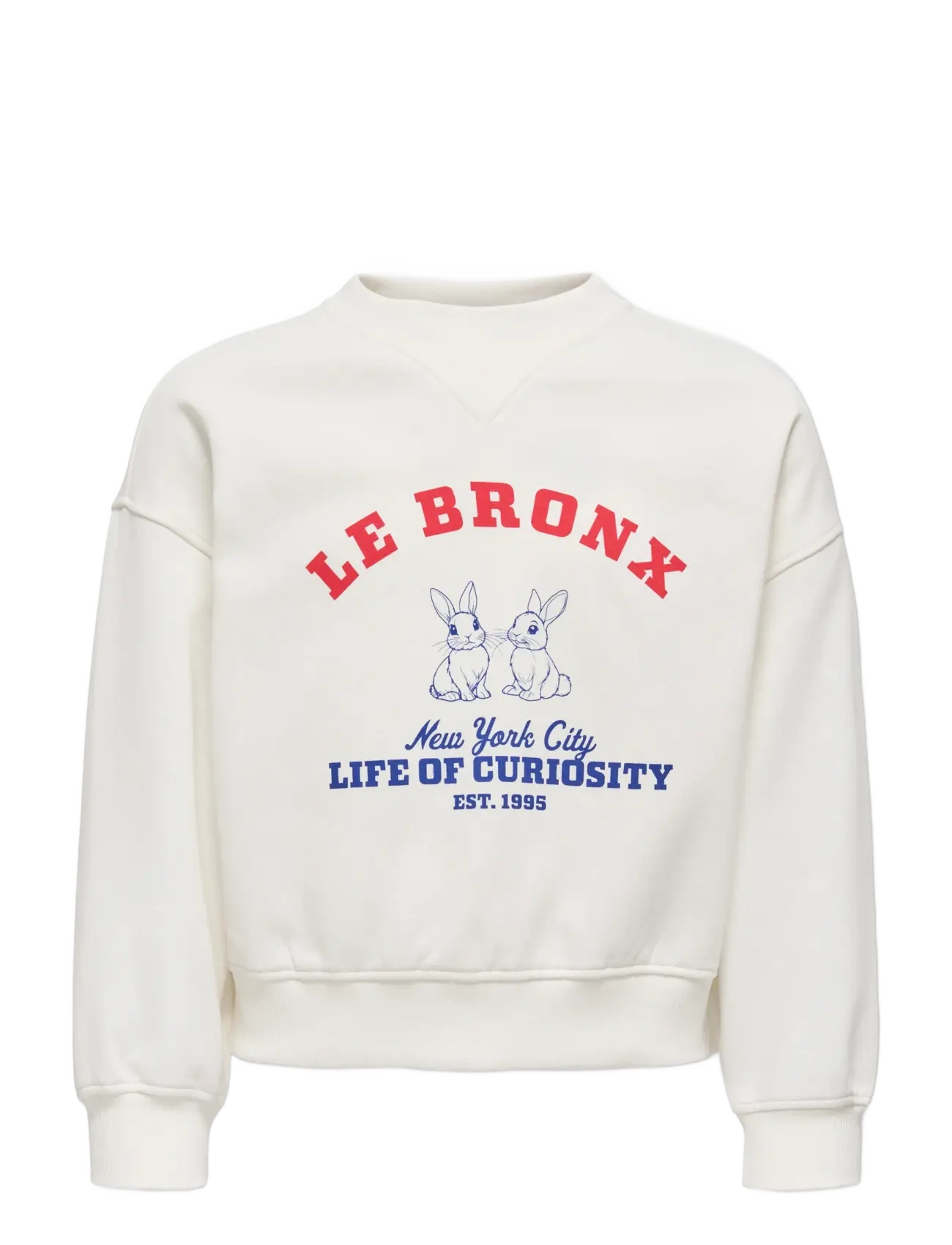 Kids Only KOGBETINA L/S O-NECK PRINTED SWT - Sweatshirts & Huvtröjor - CLOUD DANCER / cream
