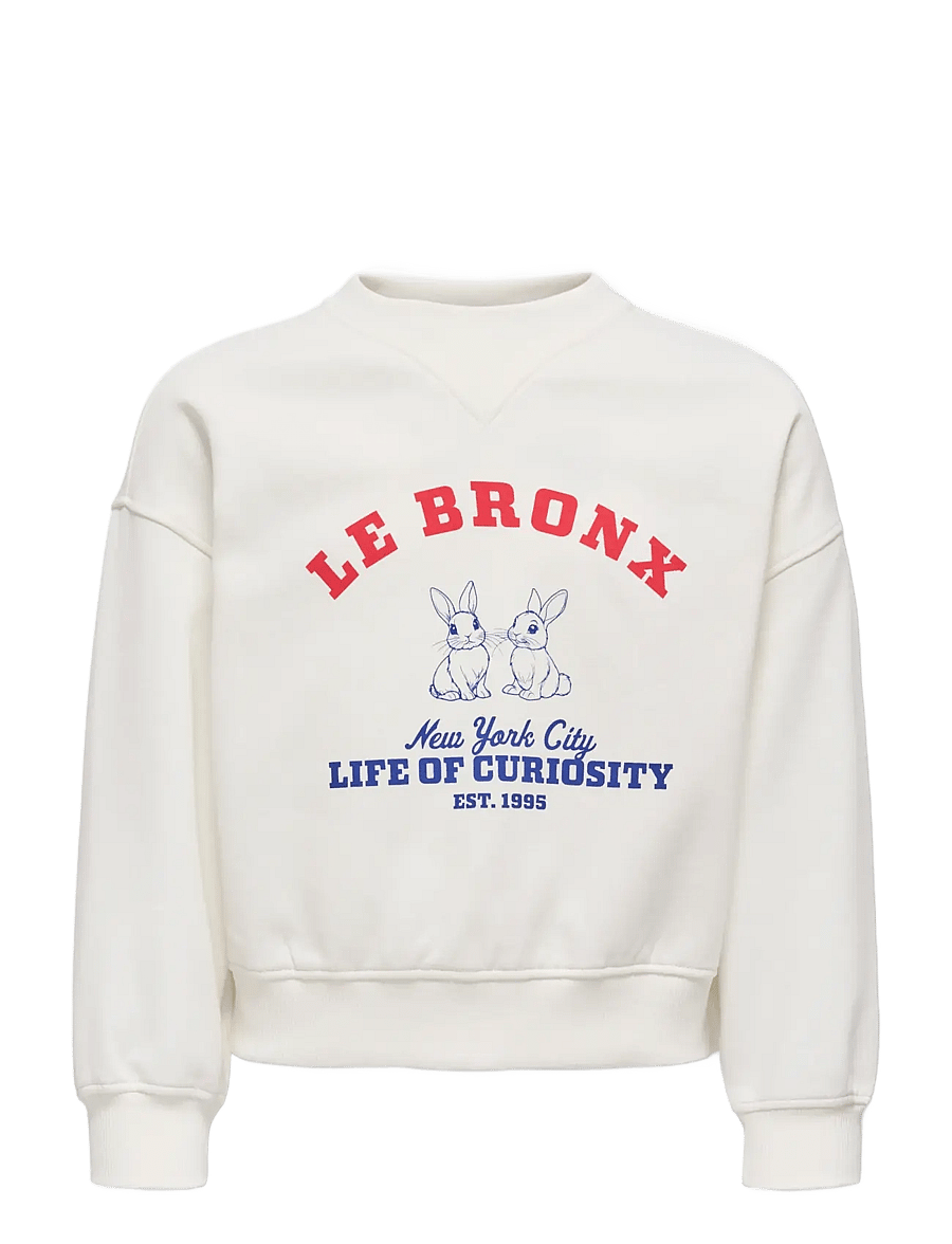 Kids Only - KOGBETINA L/S O-NECK PRINTED SWT - sweatshirts - cloud dancer - 0