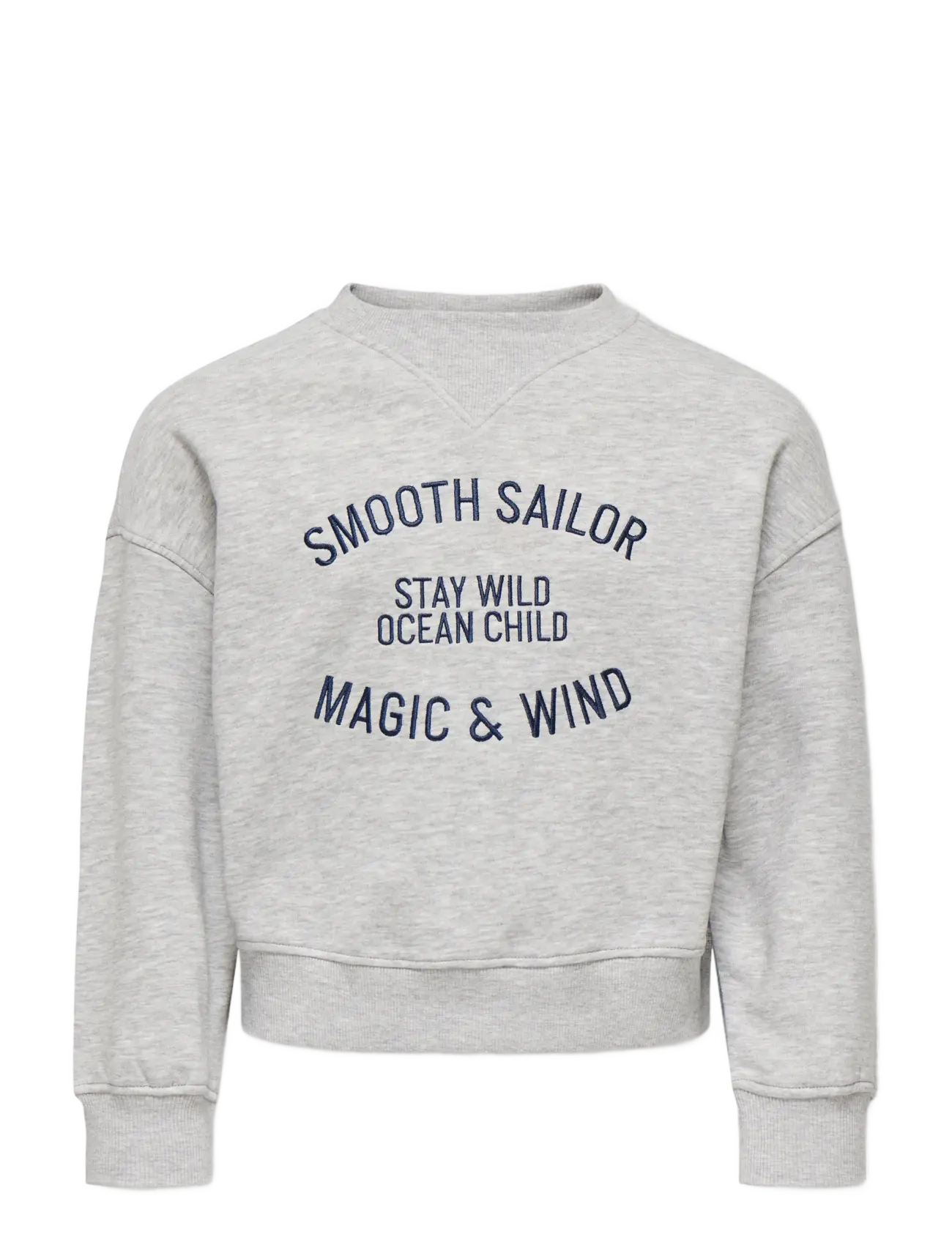 Kids Only - KOGBETINA L/S O-NECK PRINTED SWT - sweatshirts - light grey melange - 0