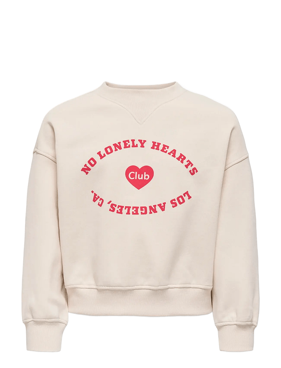 Kids Only - KOGBETINA L/S O-NECK PRINTED SWT - sweatshirts - whitecap gray - 0