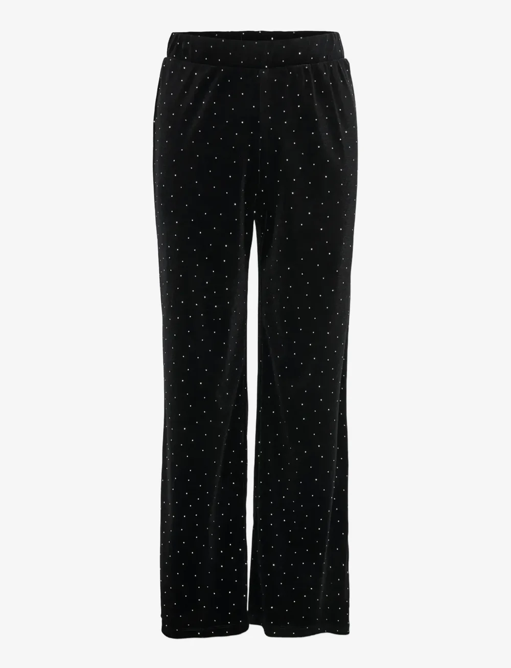 Kids Only - KOGVELLA VELVET WIDE PANT JRS - byxor - black - 1