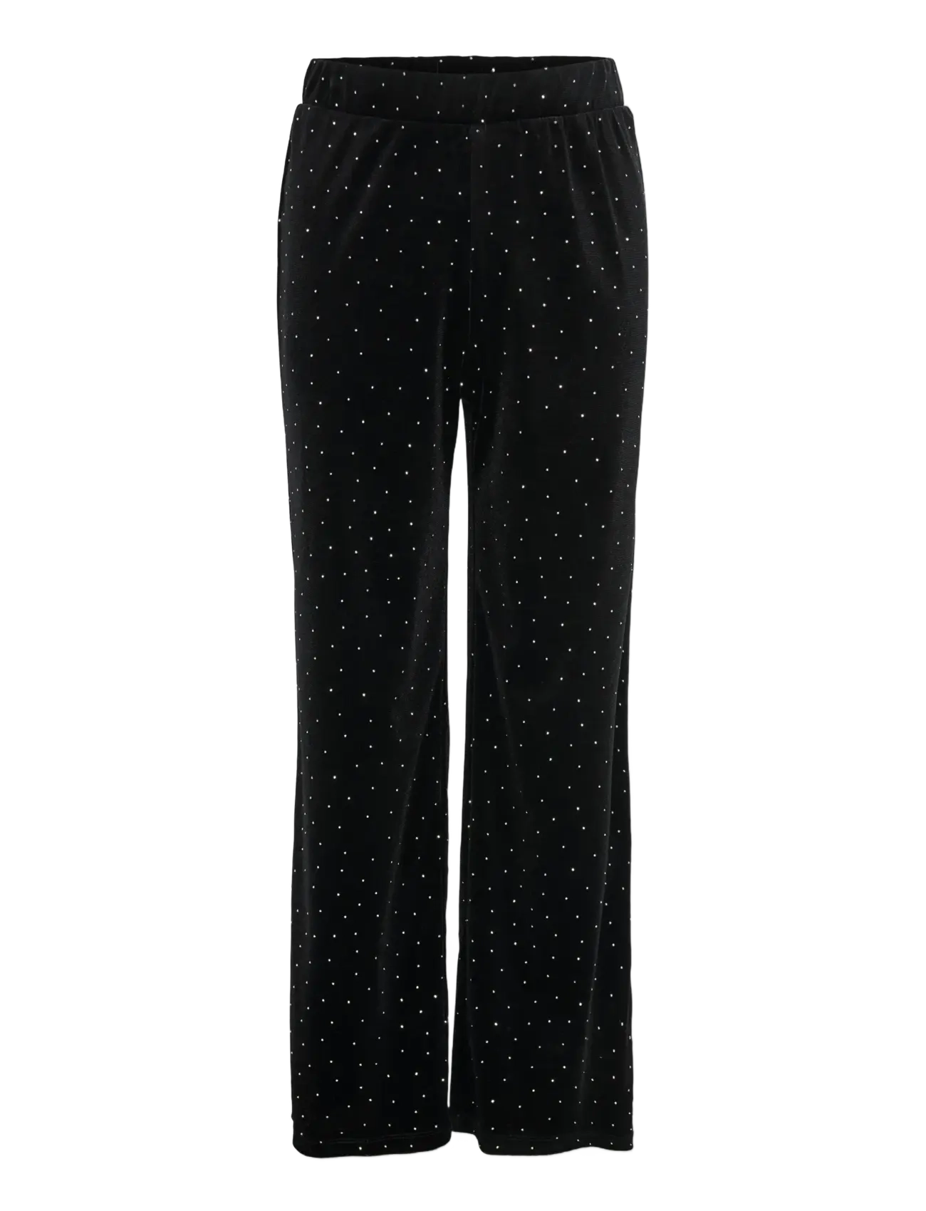 Kids Only KOGVELLA VELVET WIDE PANT JRS - Housut - BLACK / black