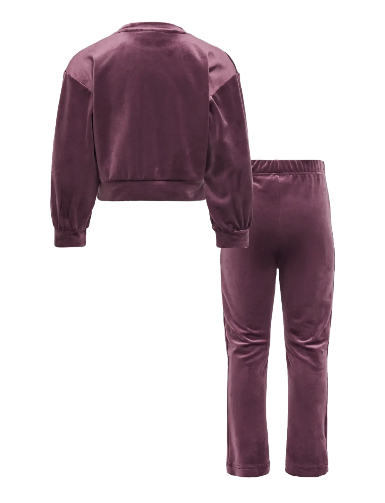 Kids Only - KMGREBEL VELVET ONECK SWEAT SET SWT - sportanzüge - winetasting - 1