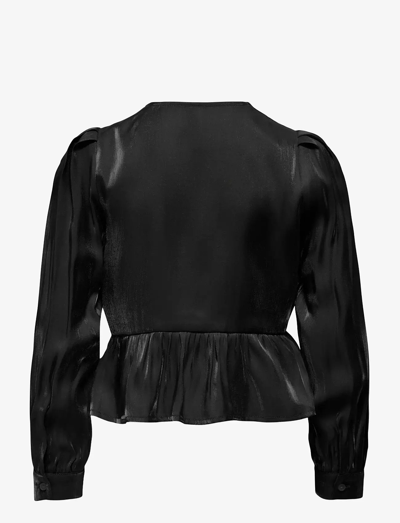 Kids Only - KOGVICTORIA L/S BOW SHIRT WVN - blusen & tuniken - black - 1