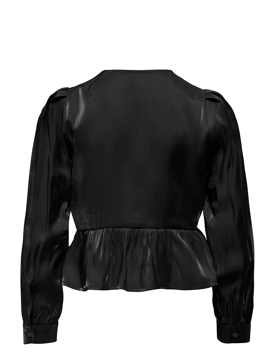Kids Only - KOGVICTORIA L/S BOW SHIRT WVN - black - 1