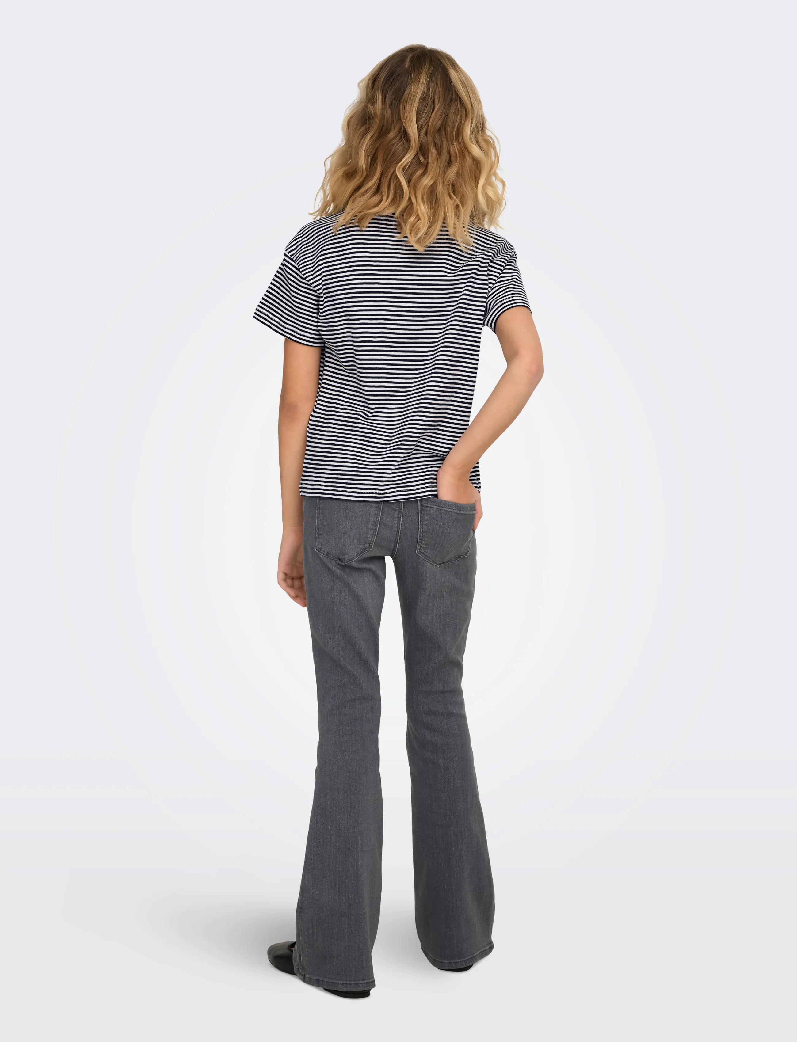 Kids Only - KOGRAIN REG FLARED DNM PIM571 NOOS - jeans évasés - medium grey denim - 3