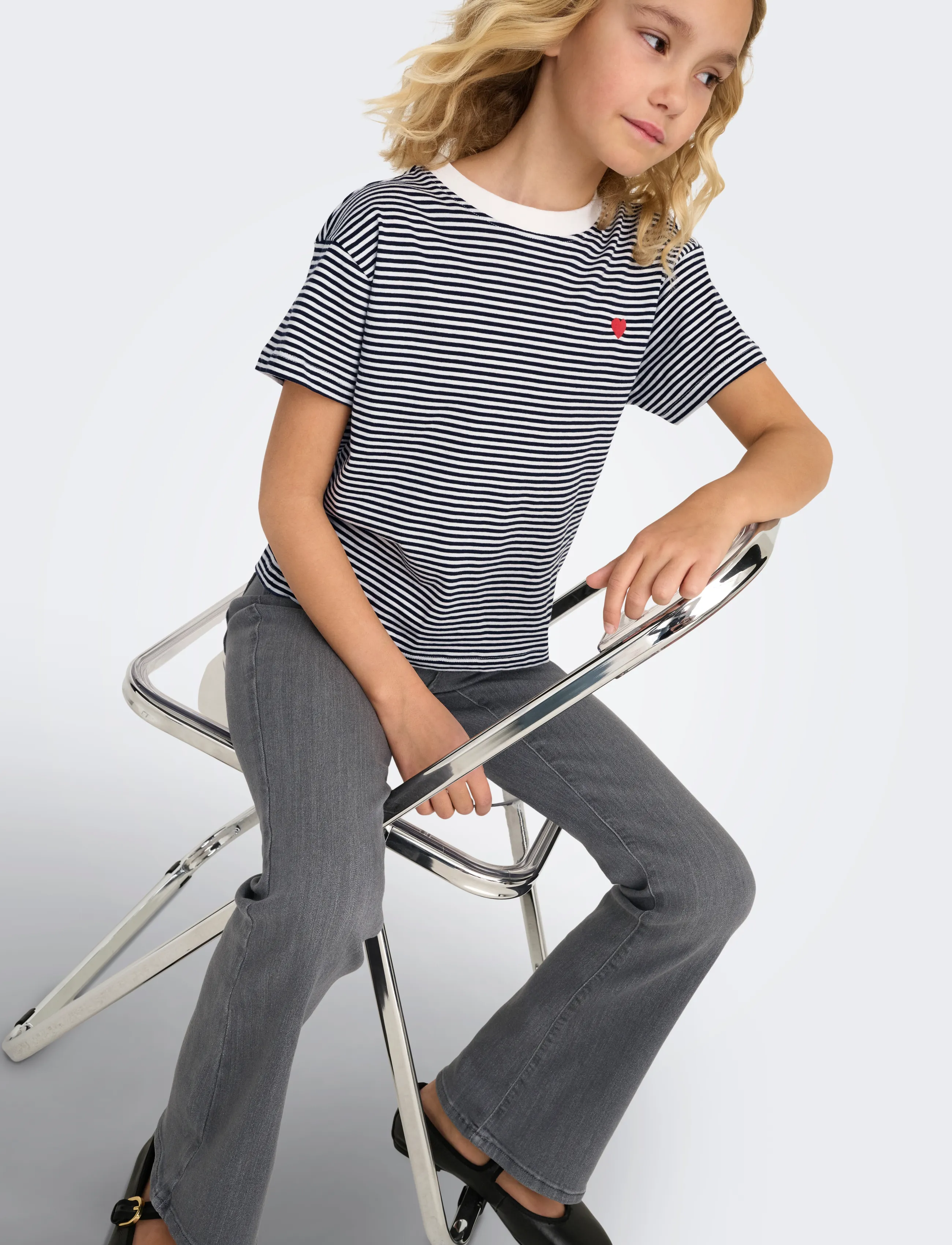Kids Only - KOGRAIN REG FLARED DNM PIM571 NOOS - jeans évasés - medium grey denim - 5