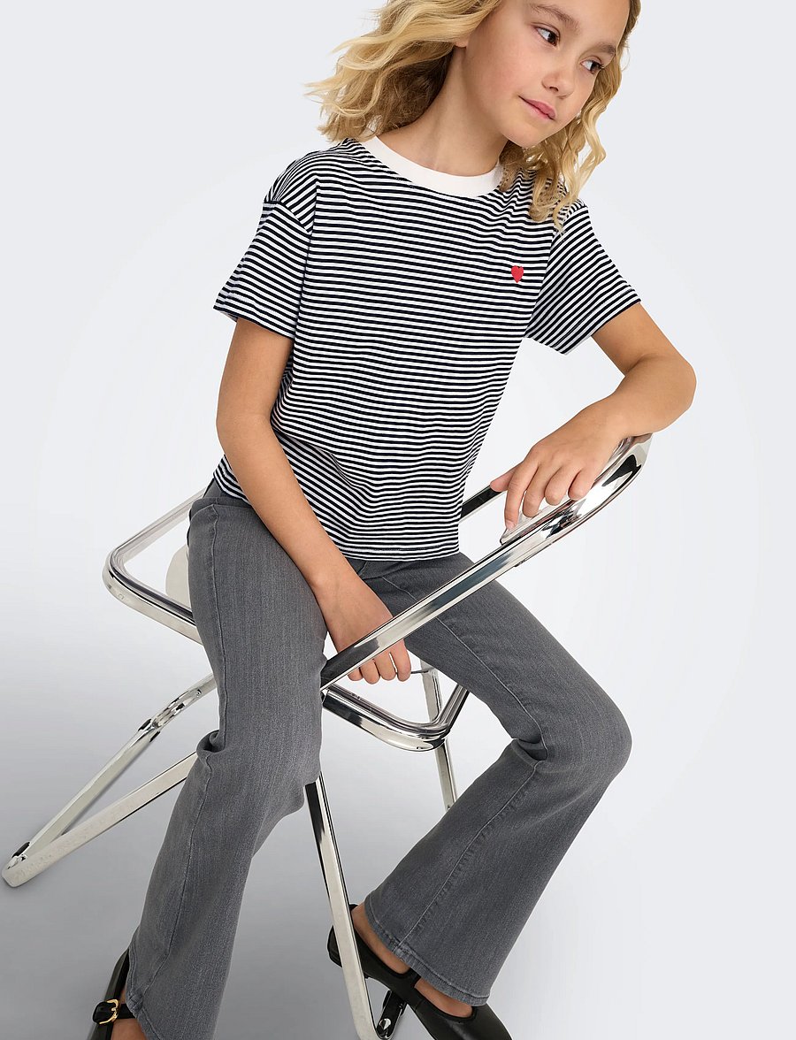 Kids Only - KOGRAIN REG FLARED DNM PIM571 NOOS - jeans évasés - medium grey denim - 5