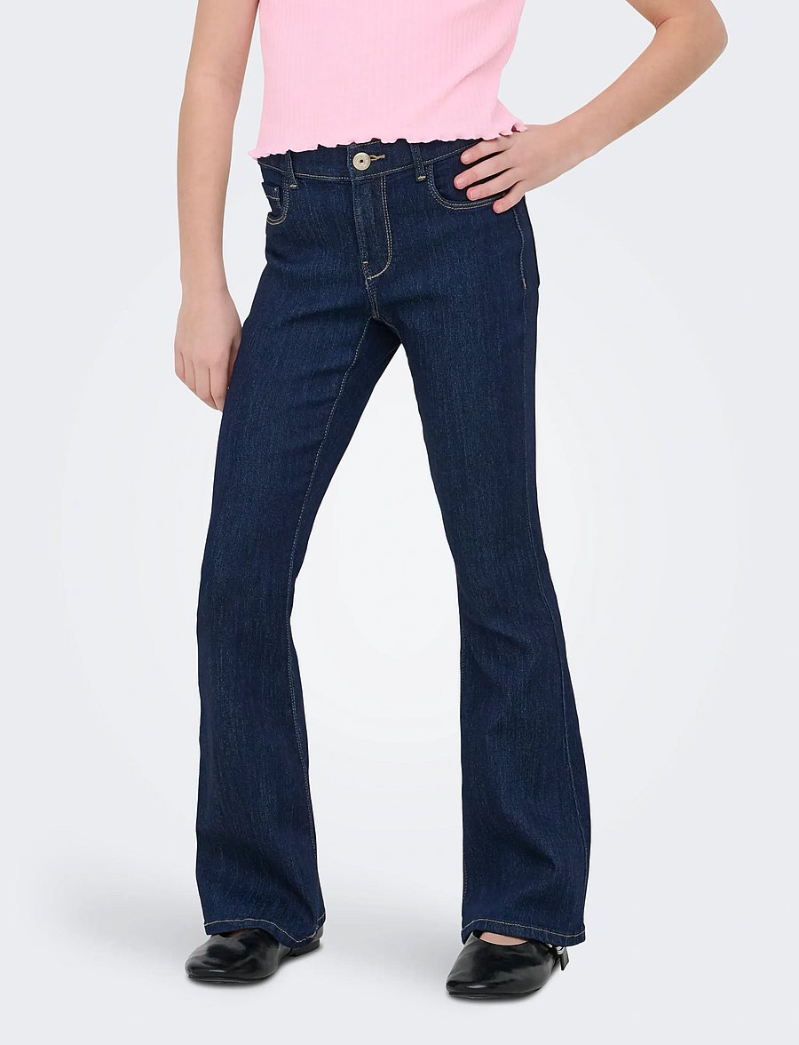Kids Only - KOGRAIN REG FLARED DNM PIM572 NOOS - bootcut jeans - dark blue denim - 0