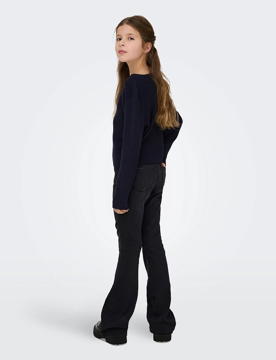 Kids Only - KOGRAIN REG FLARED DNM PIM0013 NOOS - alt laienevad teksad - washed black - 3
