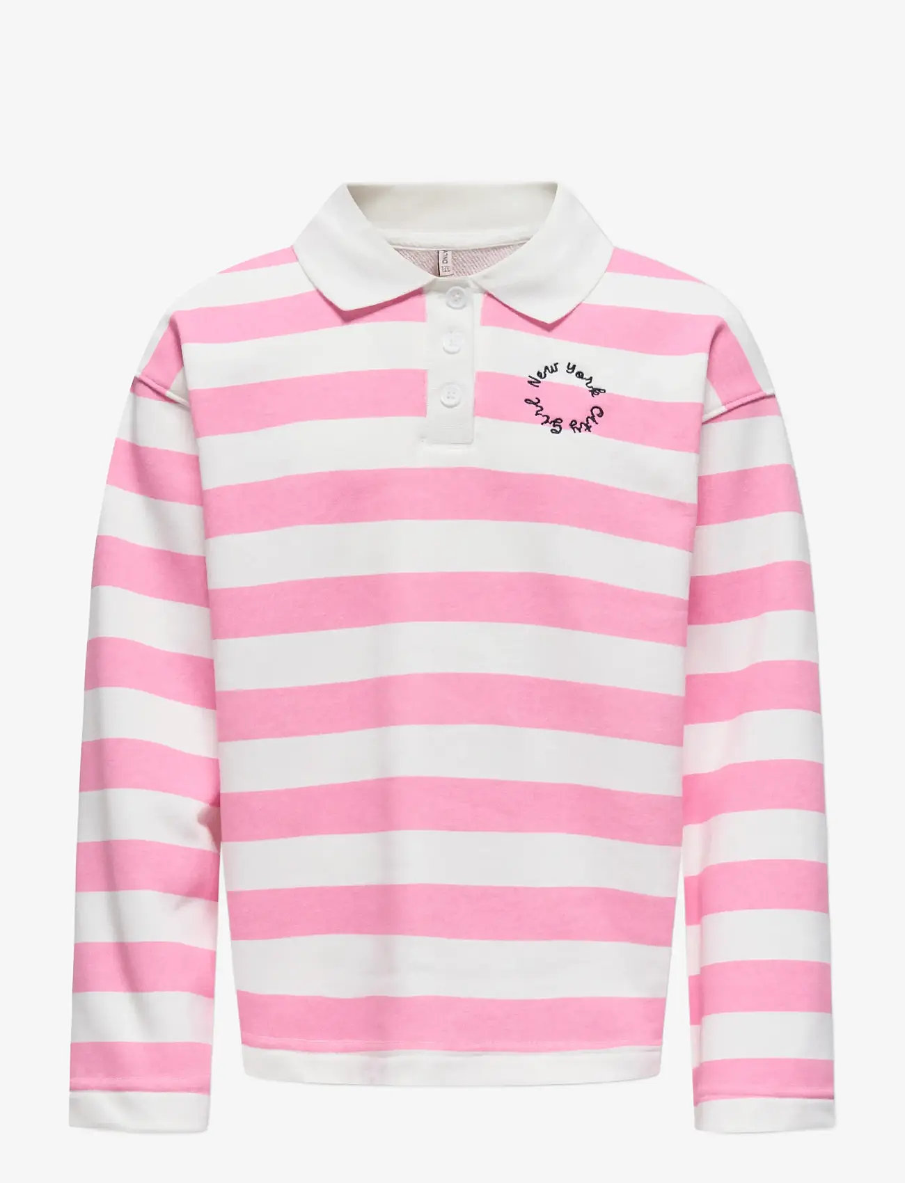 Kids Only - KOGESTHER L/S POLO EMB VD SWT - pikkade varrukatega polod - begonia pink - 1