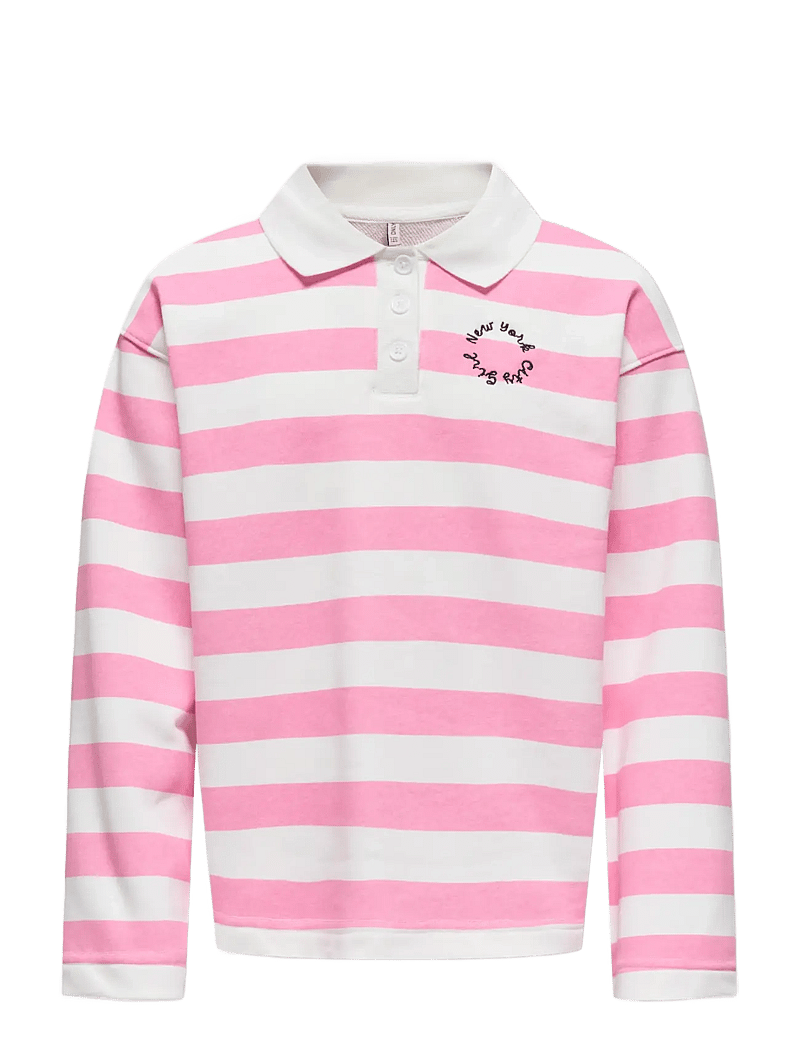 Kids Only - KOGESTHER L/S POLO EMB VD SWT - pikkade varrukatega polod - begonia pink - 1