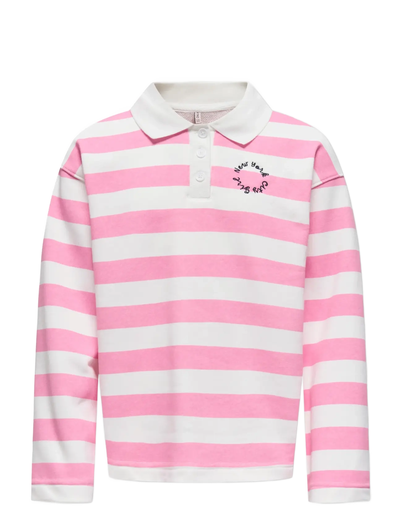 Kids Only KOGESTHER L/S POLO EMB VD SWT - Alussärgid - BEGONIA PINK / pink/rose