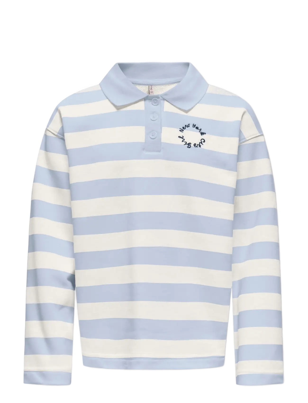 Kids Only KOGESTHER L/S POLO EMB VD SWT - Overdele - SOFT CHAMBRAY / blue