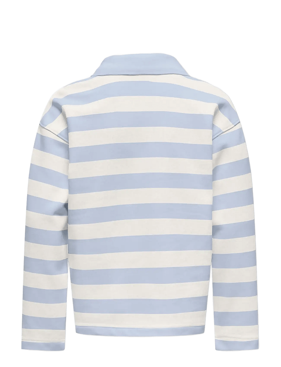 Kids Only - KOGESTHER L/S POLO EMB VD SWT - langerma pólóbolir - soft chambray - 1
