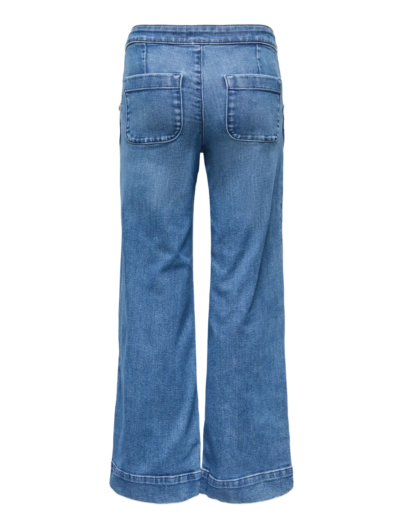 Kids Only - KOGMADISON HW BUT WIDE DNM GEN769 NOOS - pantalons larges - medium blue denim - 2