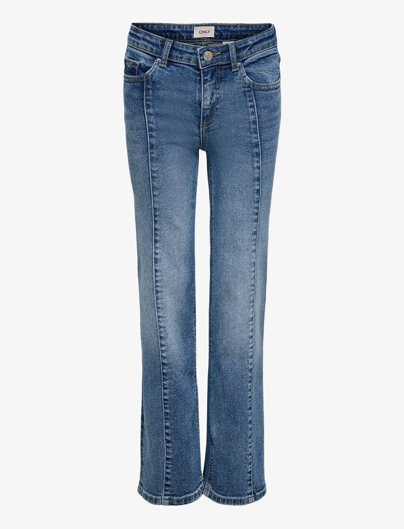 Kids Only - KOGJUICY WIDE LEG PINTUCK DNM AZG - hosen mit weitem bein - medium blue denim - 1