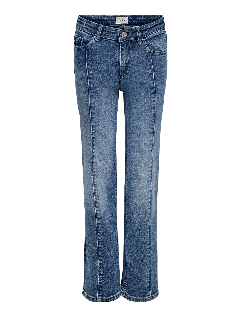 Kids Only - KOGJUICY WIDE LEG PINTUCK DNM AZG - hosen mit weitem bein - medium blue denim - 1