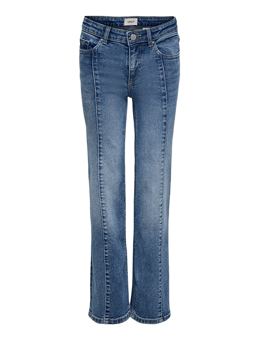 Kids Only - KOGJUICY WIDE LEG PINTUCK DNM AZG - hosen mit weitem bein - medium blue denim - 1
