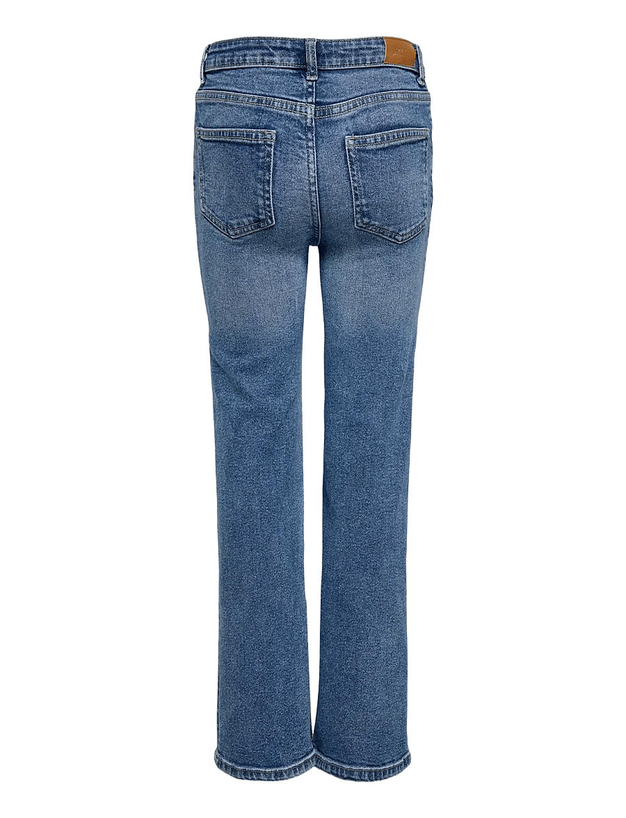 Kids Only - KOGJUICY WIDE LEG PINTUCK DNM AZG - hosen mit weitem bein - medium blue denim - 2
