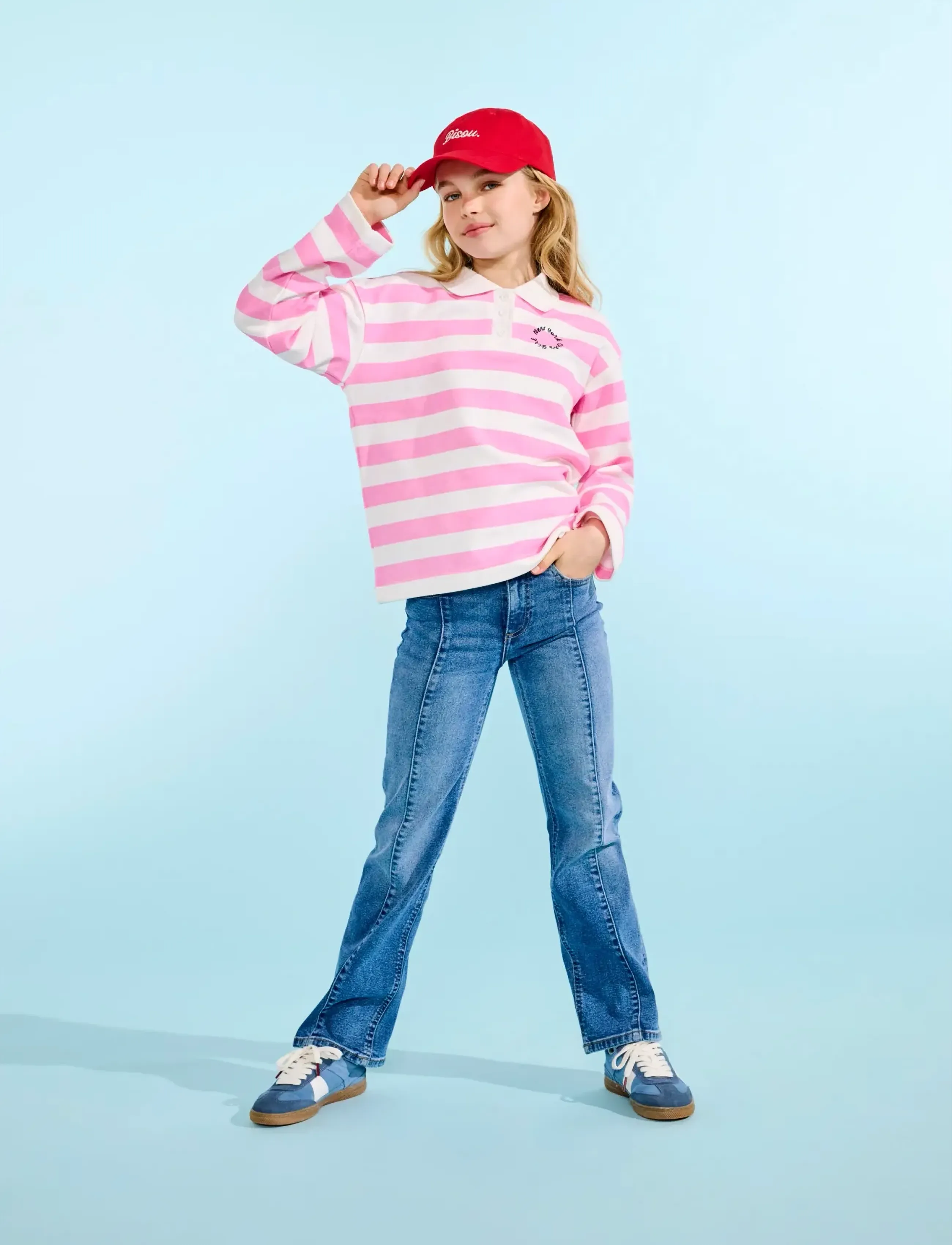 Kids Only KOGJUICY WIDE LEG PINTUCK DNM AZG - Underdele - MEDIUM BLUE DENIM / blue