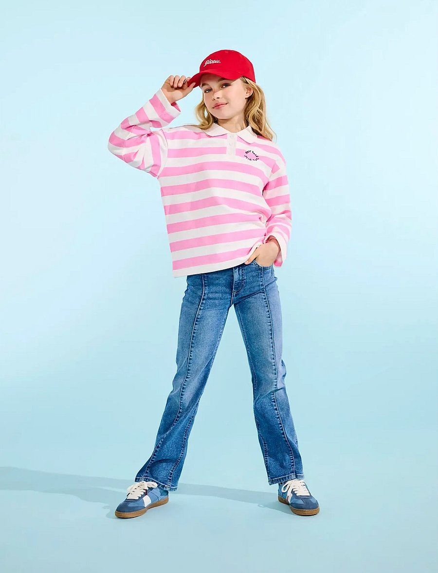 Kids Only - KOGJUICY WIDE LEG PINTUCK DNM AZG - hosen mit weitem bein - medium blue denim - 0