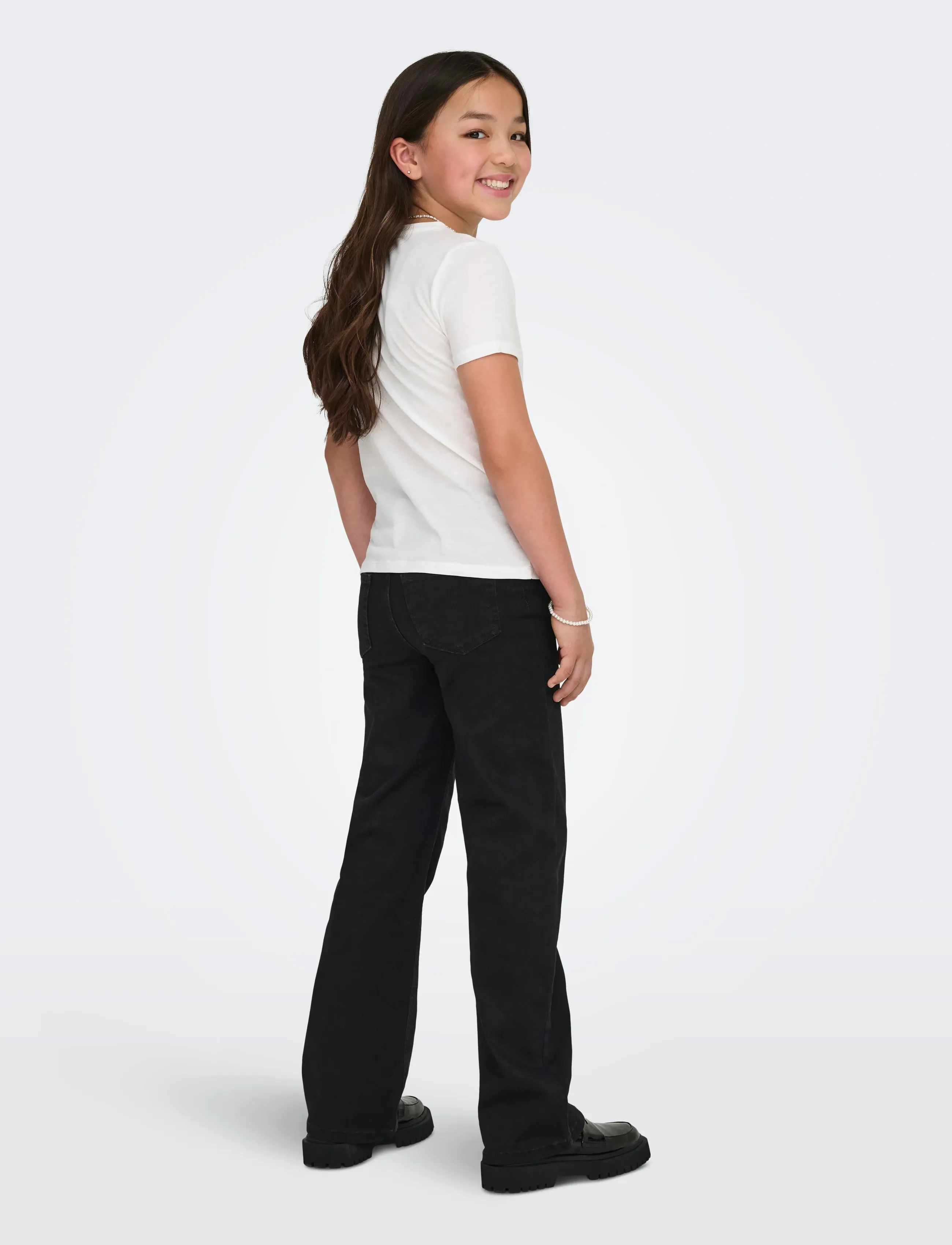 Kids Only - KOGMADISON BLUSH HW WIDE DIA1099 NOOS - szerokie dżinsy - washed black - 3