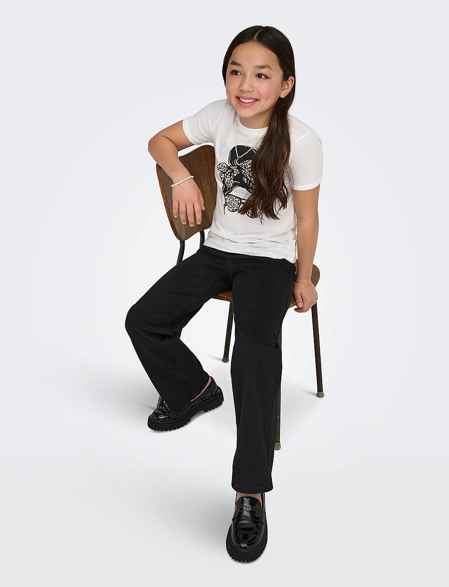Kids Only - KOGMADISON BLUSH HW WIDE DIA1099 NOOS - szerokie dżinsy - washed black - 5