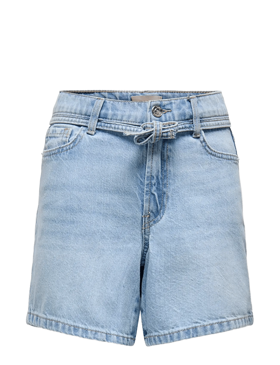 Kids Only - KOGGIANNA HW BELT SHORTS PIMBOX DNM NOOS - lühikesed teksapüksid - light blue denim - 1