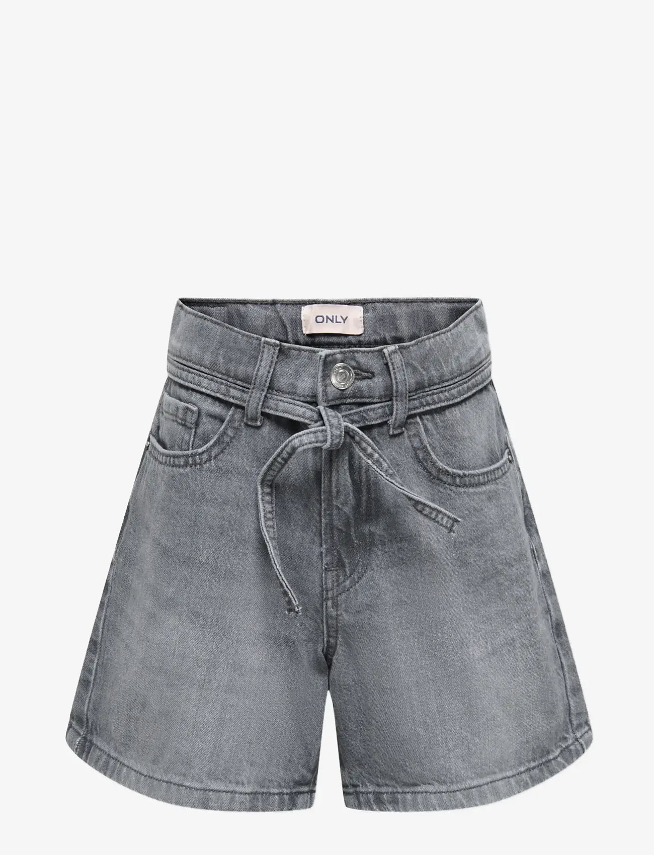 Kids Only - KOGGIANNA HW BELT SHORTS PIMBOX DNM NOOS - jeansshorts - medium grey denim - 1