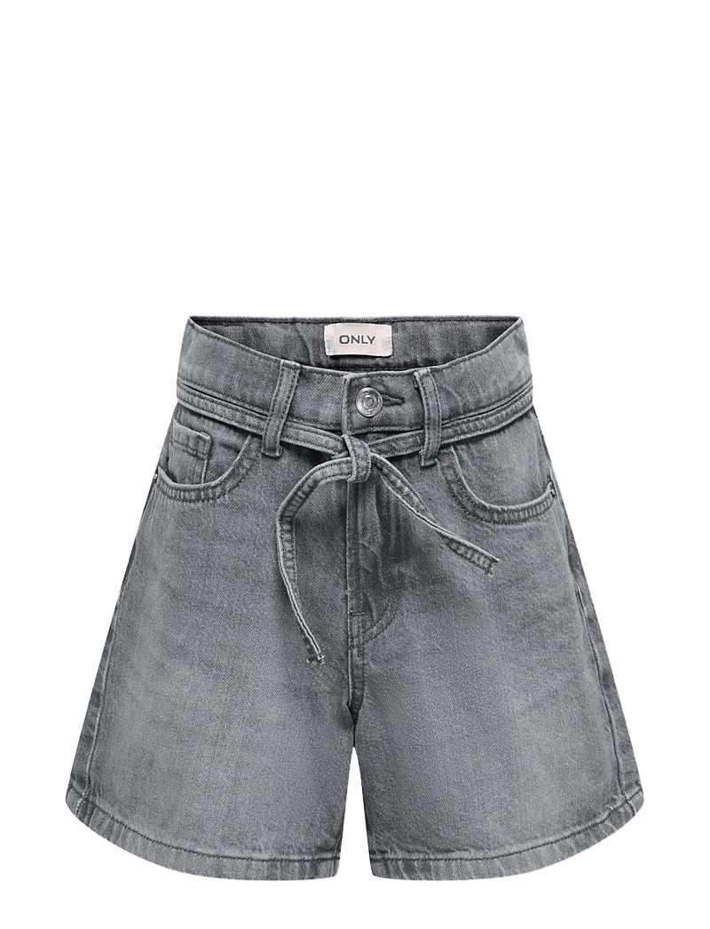 Kids Only - KOGGIANNA HW BELT SHORTS PIMBOX DNM NOOS - jeansshorts - medium grey denim - 1