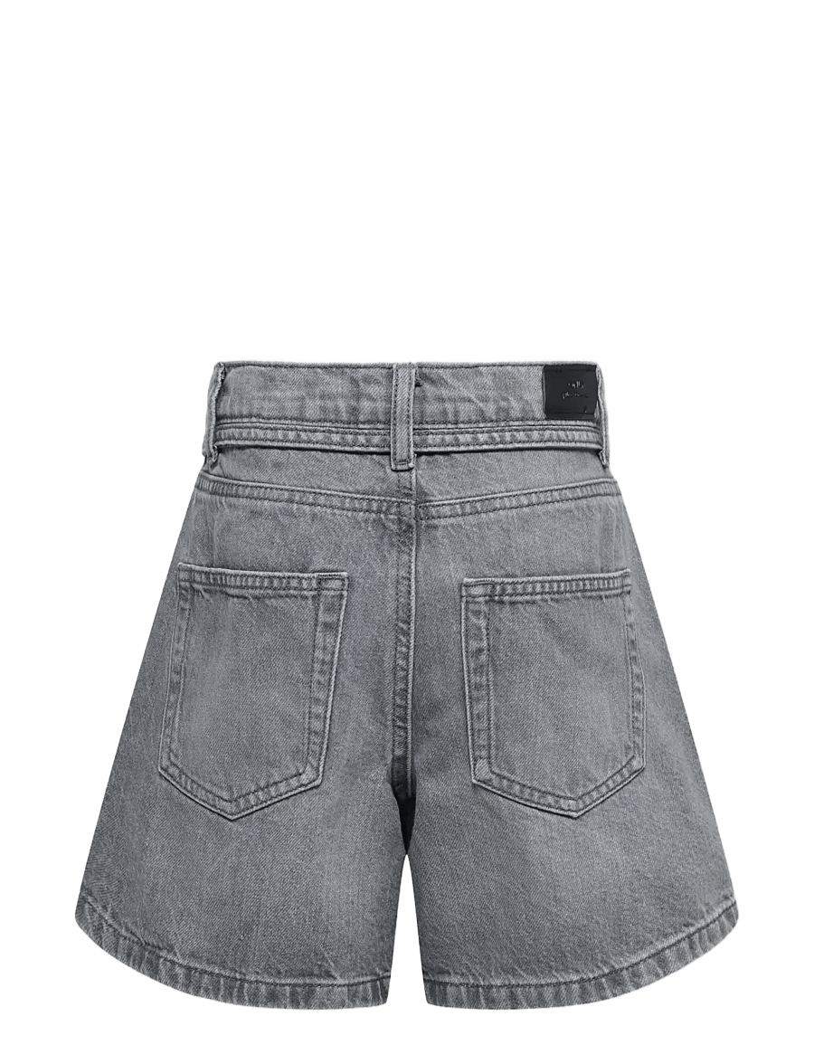 Kids Only - KOGGIANNA HW BELT SHORTS PIMBOX DNM NOOS - short en jeans - medium grey denim - 2