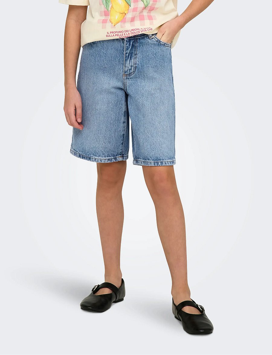 Kids Only - KOGSONNY HW WIDE DNM SHORTS NOOS - jeansshorts - light blue denim - 0