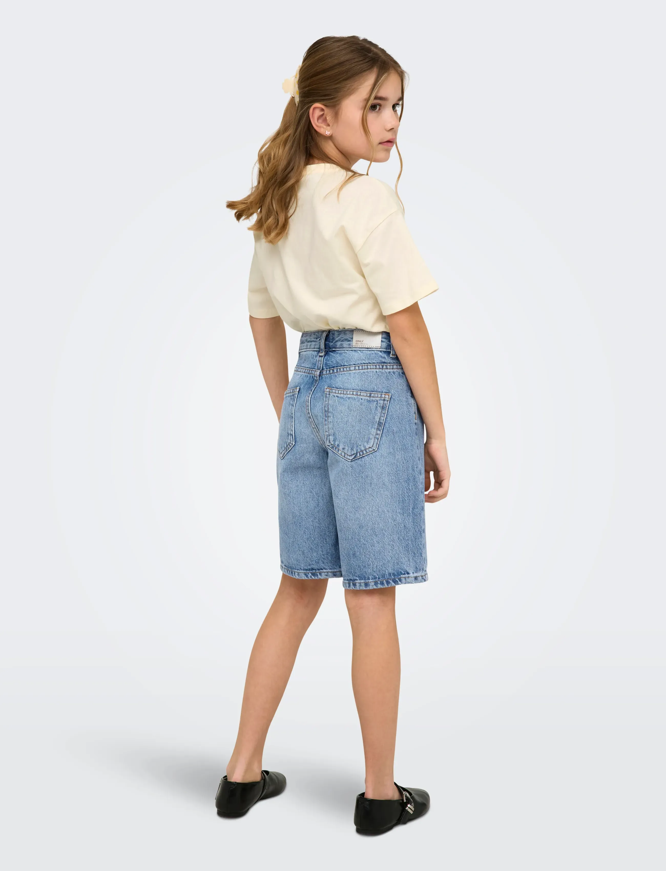 Kids Only - KOGSONNY HW WIDE DNM SHORTS NOOS - denimshorts - light blue denim - 3