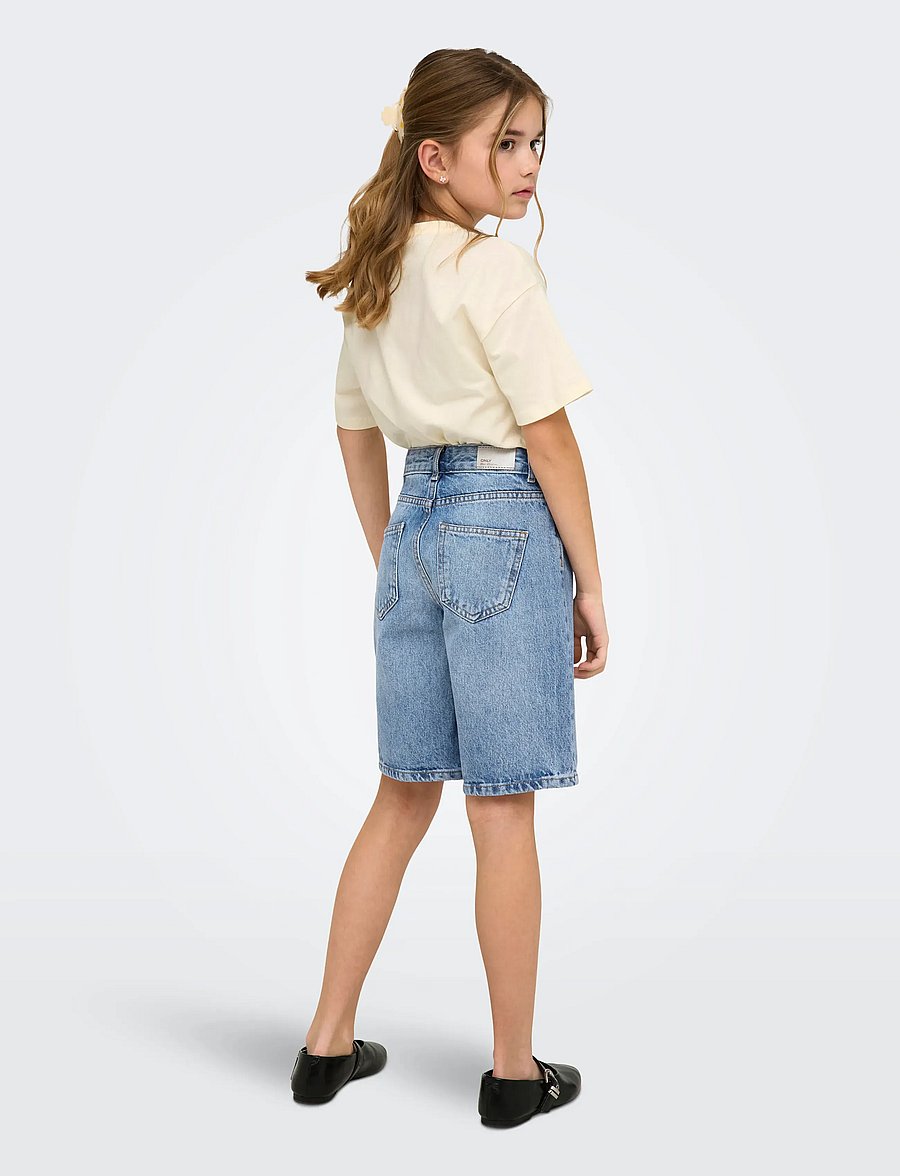Kids Only - KOGSONNY HW WIDE DNM SHORTS NOOS - jeansshorts - light blue denim - 3